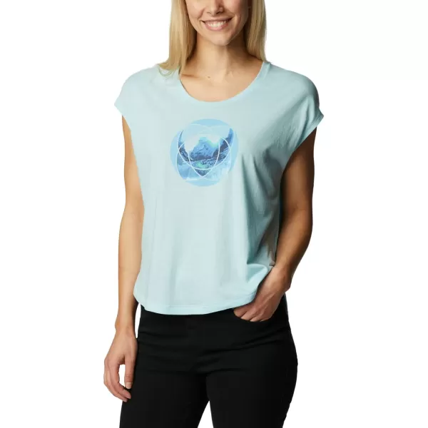 Columbia Womens Bluebird Days Modern Short Sleeve TeeSpring Blue HeatherMindful Meditation Grx