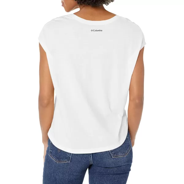 Columbia Womens Bluebird Days Modern Short Sleeve TeeWhiteMeditation Isle Graphic