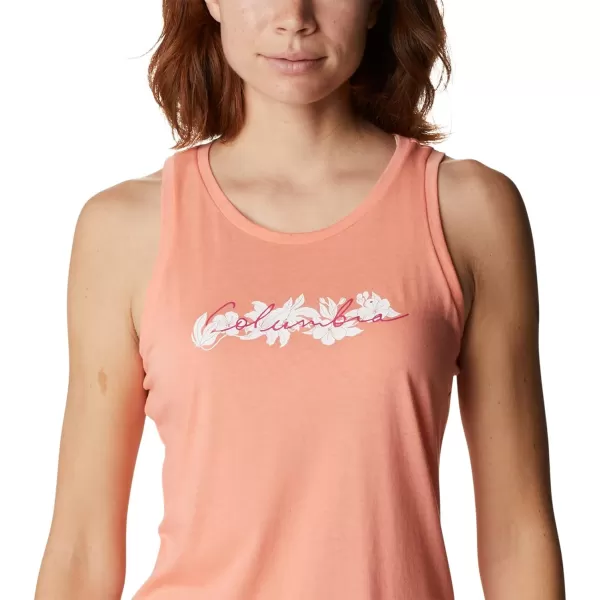 Columbia Womens Bluff Mesa Tank Top Lightweight Comfort StretchCoral Reef HeatherBranded Lakeshore