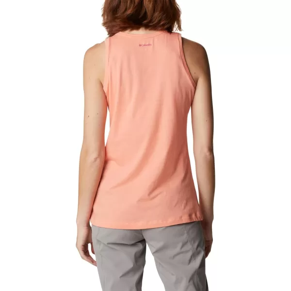 Columbia Womens Bluff Mesa Tank Top Lightweight Comfort StretchCoral Reef HeatherBranded Lakeshore