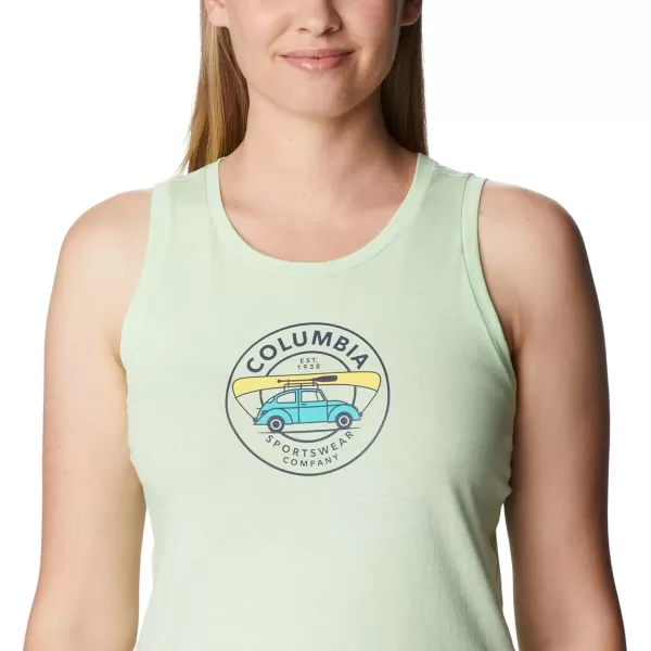 Columbia Womens Bluff Mesa Tank Top Lightweight Comfort StretchKey West HeatherJourney to Joy Graphic