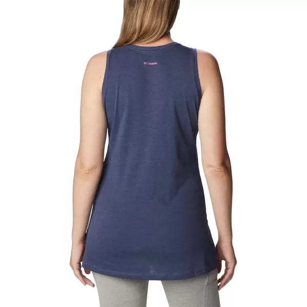 Columbia Womens Bluff Mesa Tank Top Lightweight Comfort StretchNocturnal HeatherBest Site Graphic