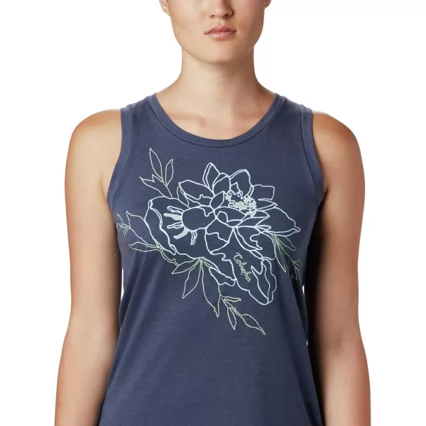 Columbia Womens Bluff Mesa Tank Top Lightweight Comfort StretchNocturnal HeatherFlower Power