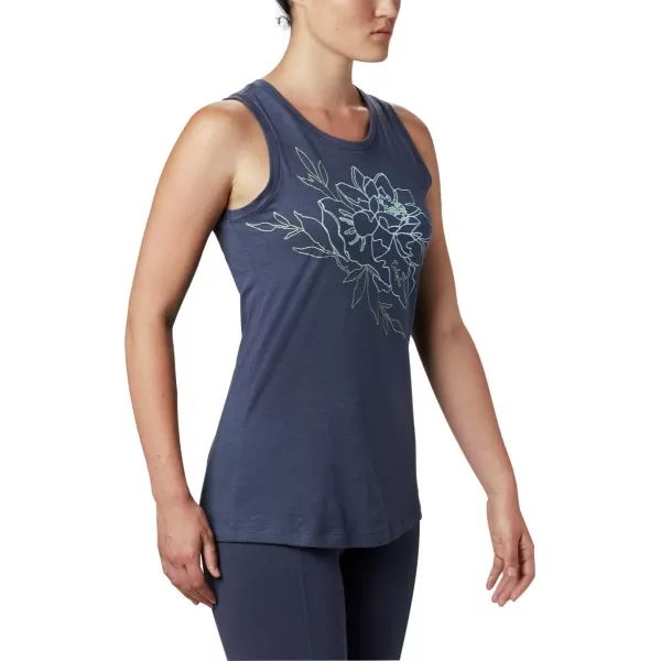 Columbia Womens Bluff Mesa Tank Top Lightweight Comfort StretchNocturnal HeatherFlower Power