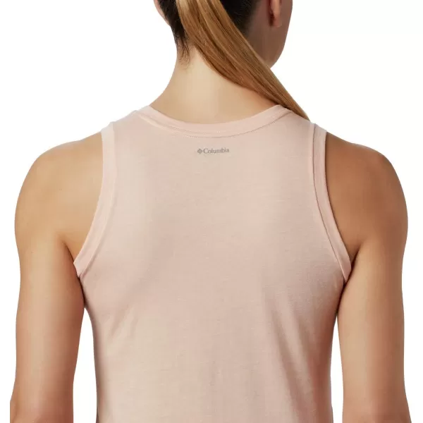 Columbia Womens Bluff Mesa Tank Top Lightweight Comfort StretchPeach Cloud HeatherFlower Power