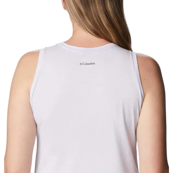 Columbia Womens Bluff Mesa Tank Top Lightweight Comfort StretchPurple Tint HeatherMeditation Isle Grx