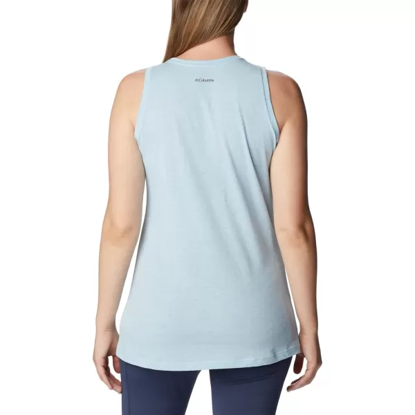 Columbia Womens Bluff Mesa Tank Top Lightweight Comfort StretchSpring Blue HeatherMindful Meditation Grx