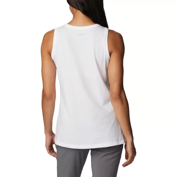 Columbia Womens Bluff Mesa Tank Top Lightweight Comfort StretchWhiteBest Site Graphic