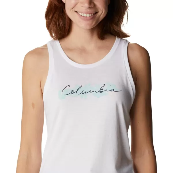 Columbia Womens Bluff Mesa Tank Top Lightweight Comfort StretchWhiteBranded Lakeshore