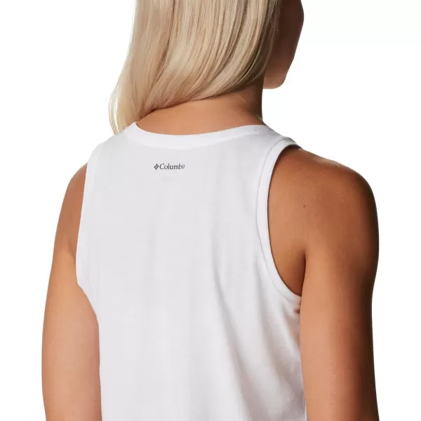 Columbia Womens Bluff Mesa Tank Top Lightweight Comfort StretchWhiteVan Life 3