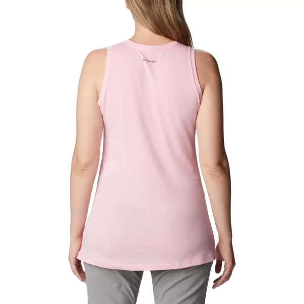 Columbia Womens Bluff Mesa Tank Top Lightweight Comfort StretchWild Rose HeatherBlooming Lines Graphic