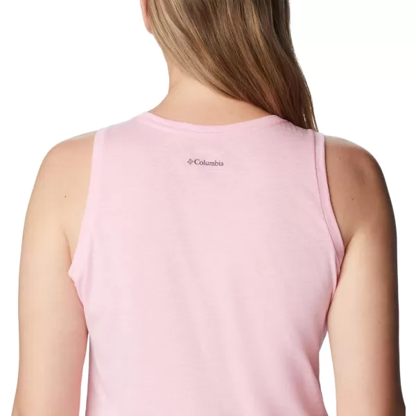 Columbia Womens Bluff Mesa Tank Top Lightweight Comfort StretchWild Rose HeatherBlooming Lines Graphic