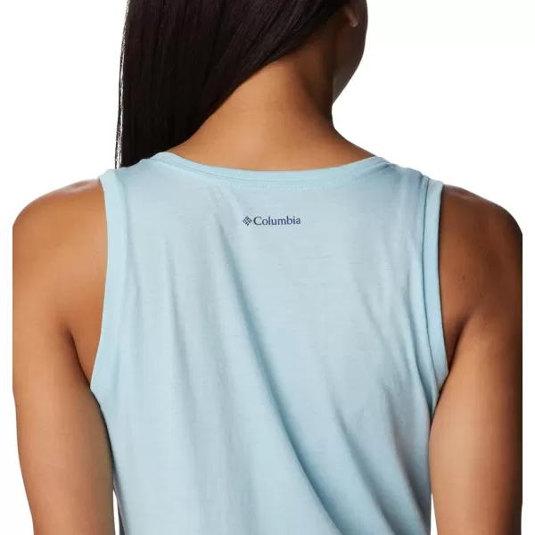 Columbia Womens Bluff Mesa TankSpring Blue HeatherBlooming Lines Graphic