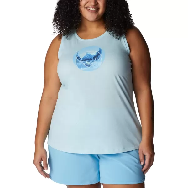 Columbia Womens Bluff Mesa TankSpring Blue HeatherMindful Meditation Grx