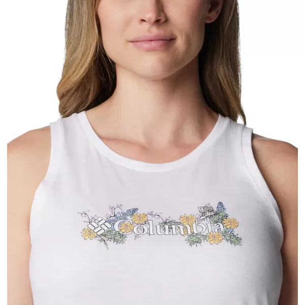 Columbia Womens Bluff Mesa TankWhiteBranded Bouquet Two