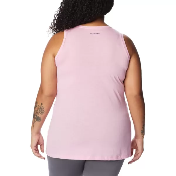 Columbia Womens Bluff Mesa TankWild Rose HeatherBlooming Lines Graphic