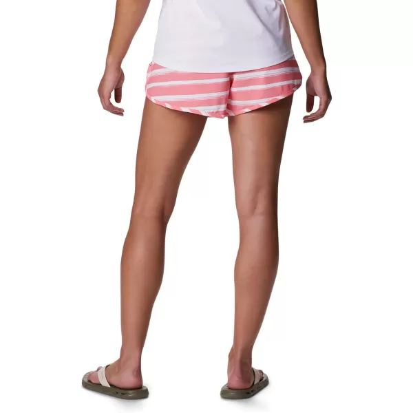 Columbia Womens Bogata Bay Stretch Printed ShortCoral Reef Brush Stripe