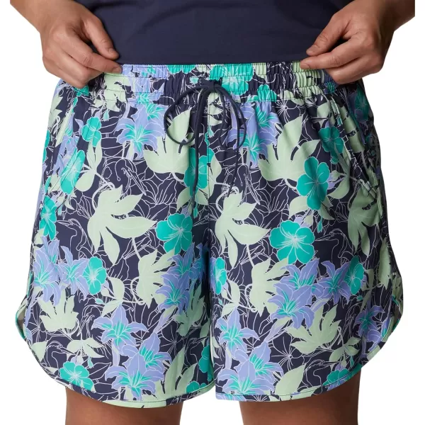 Columbia Womens Bogata Bay Stretch Printed ShortKey West Lakeshore Flora