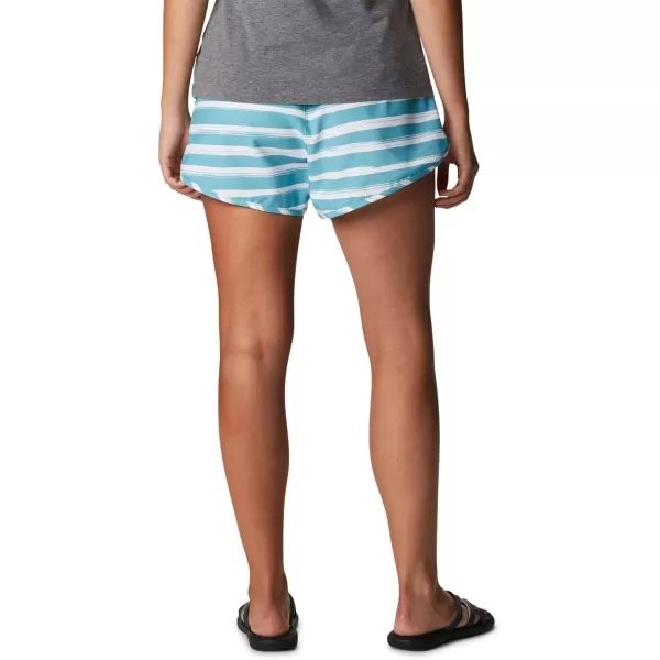 Columbia Womens Bogata Bay Stretch Printed ShortSea Wave Brush Stripe