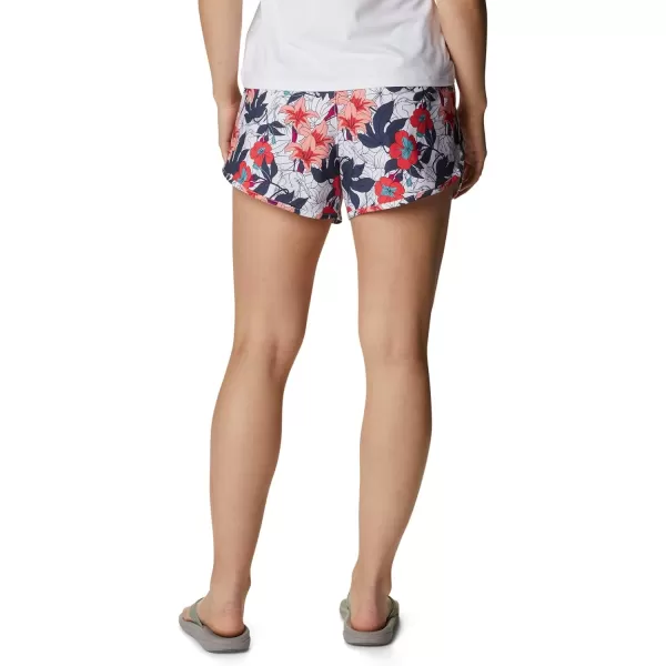 Columbia Womens Bogata Bay Stretch Printed ShortWhite Lakeshore Floral Multi