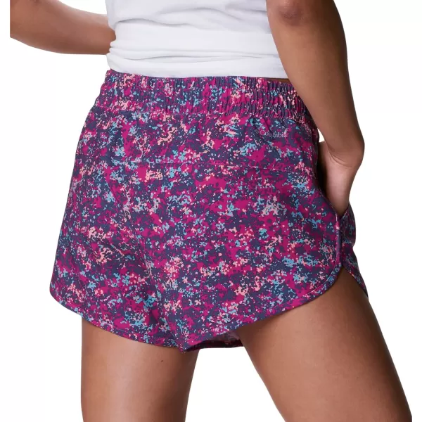 Columbia Womens Bogata Bay Stretch Printed ShortWild Fuchsia Dotty Disguise