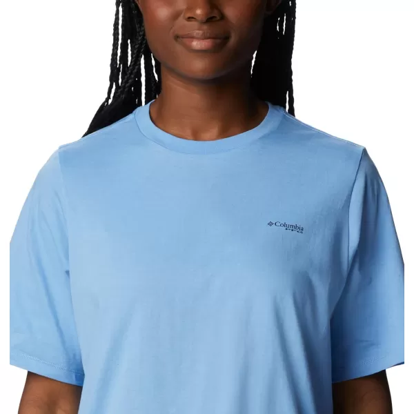 Columbia Womens Bramley Bay Relaxed TeeAgate BlueFish Star Marlin Graphic