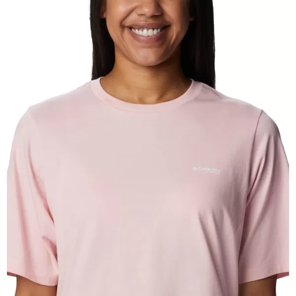 Columbia Womens Bramley Bay Relaxed TeeSatin PinkPfg Triangle Graphic