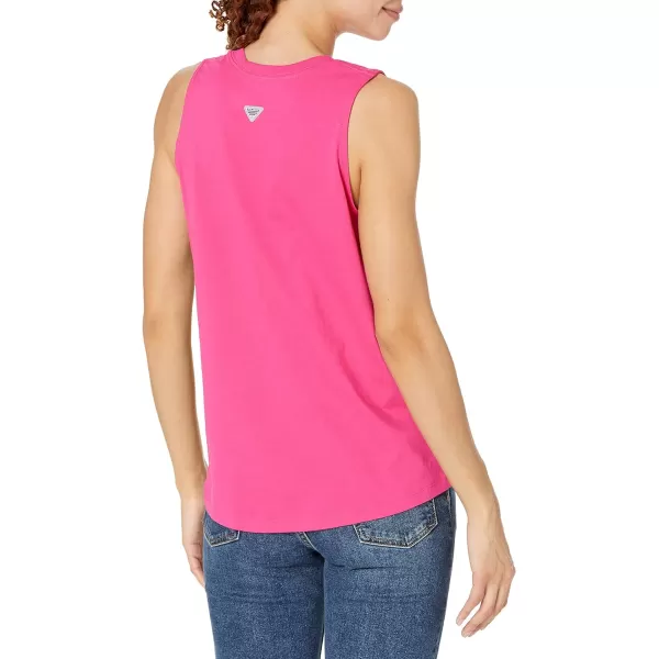 Columbia Womens Bramley Bay TankUltra PinkStacked Logo Gs Graphic