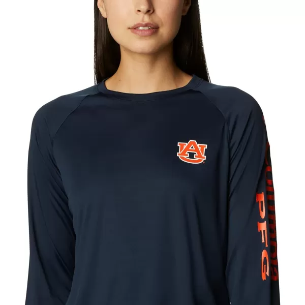 Columbia Womens CLG Tidal Tee Ls ShirtAuburn Tigers Aub  Collegiate Navy Spark Orange