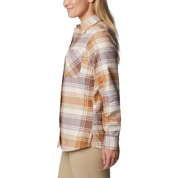 Columbia Womens Calico Basin Flannel Long Sleeve ShirtDusty Pink Dimensional Buffalo