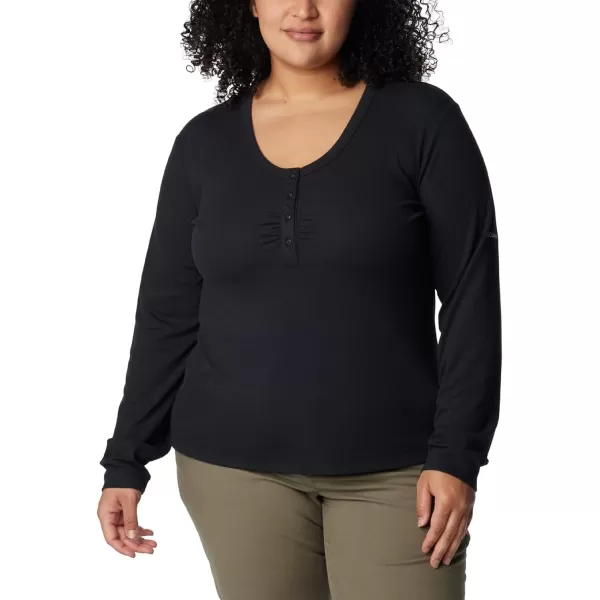 Columbia Womens Calico Basin Ribbed Long Sleeve ShirtBlack