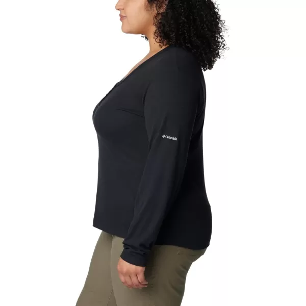 Columbia Womens Calico Basin Ribbed Long Sleeve ShirtBlack