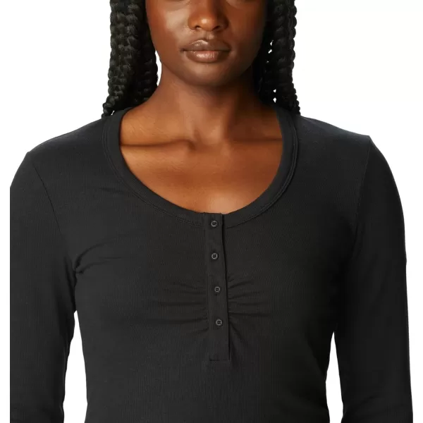 Columbia Womens Calico Basin Ribbed Long Sleeve ShirtBlack