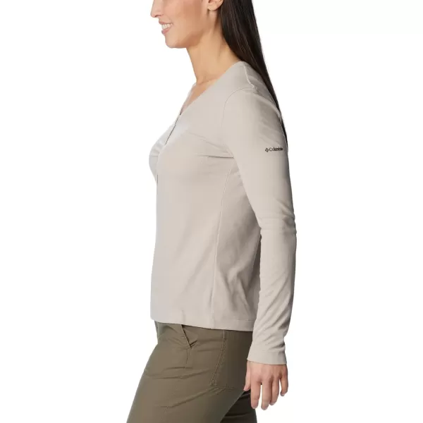 Columbia Womens Calico Basin Ribbed Long Sleeve ShirtDark Stone