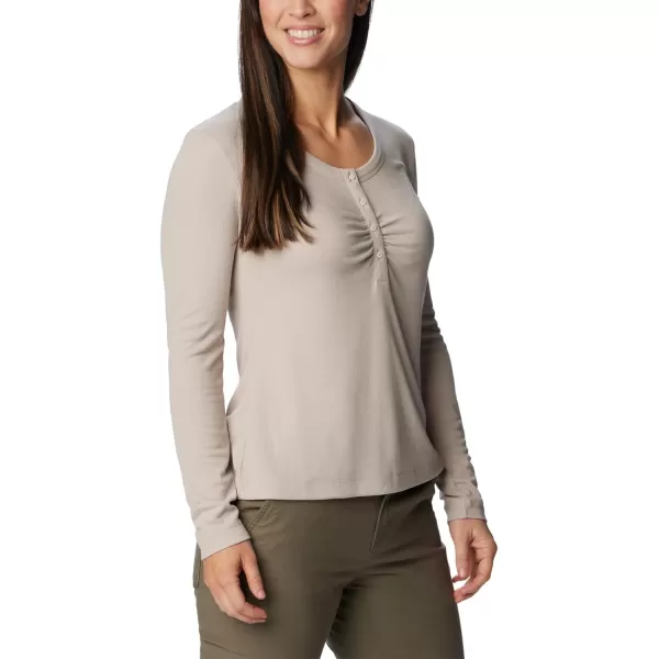 Columbia Womens Calico Basin Ribbed Long Sleeve ShirtDark Stone