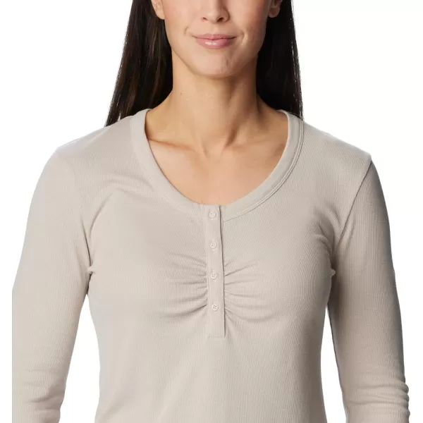 Columbia Womens Calico Basin Ribbed Long Sleeve ShirtDark Stone