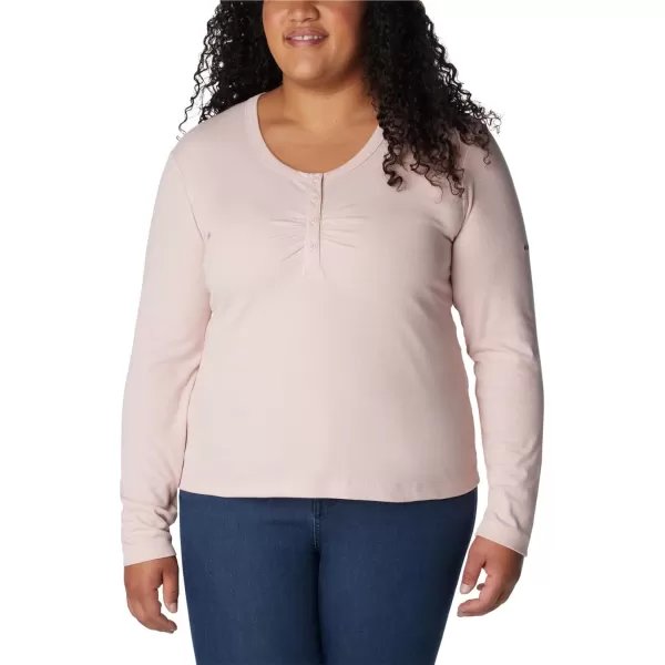 Columbia Womens Calico Basin Ribbed Long Sleeve ShirtDusty Pink