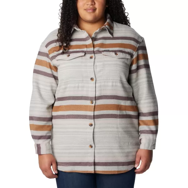 Columbia Womens Calico Basin Shirt JacketColumbia Grey Heathered Stripe