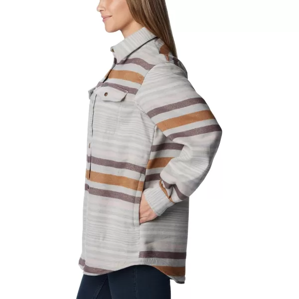 Columbia Womens Calico Basin Shirt JacketColumbia Grey Heathered Stripe