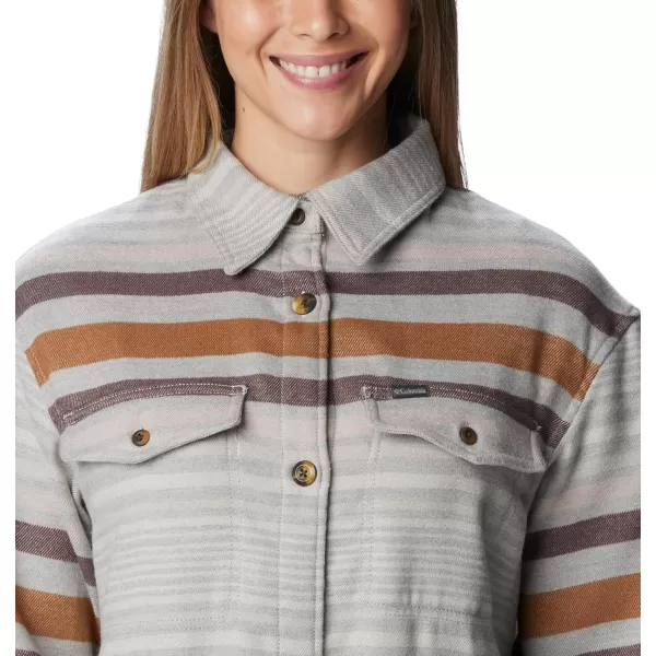 Columbia Womens Calico Basin Shirt JacketColumbia Grey Heathered Stripe