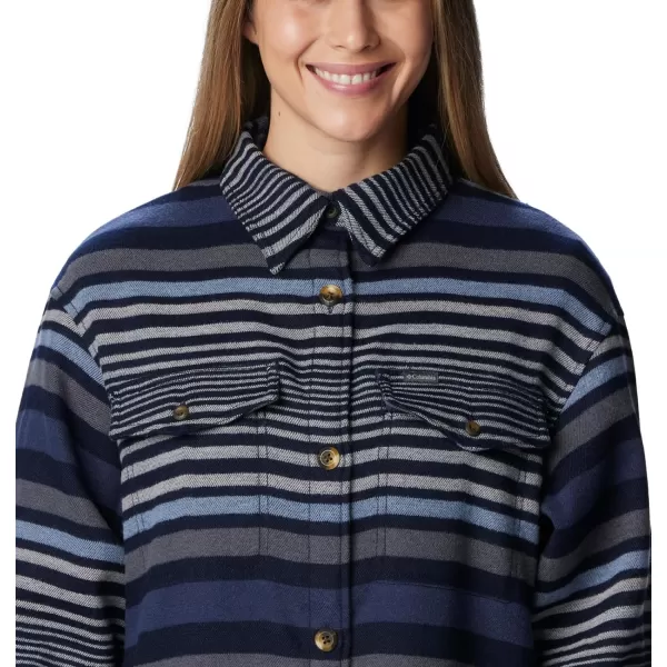 Columbia Womens Calico Basin Shirt JacketDark Nocturnal Stripe