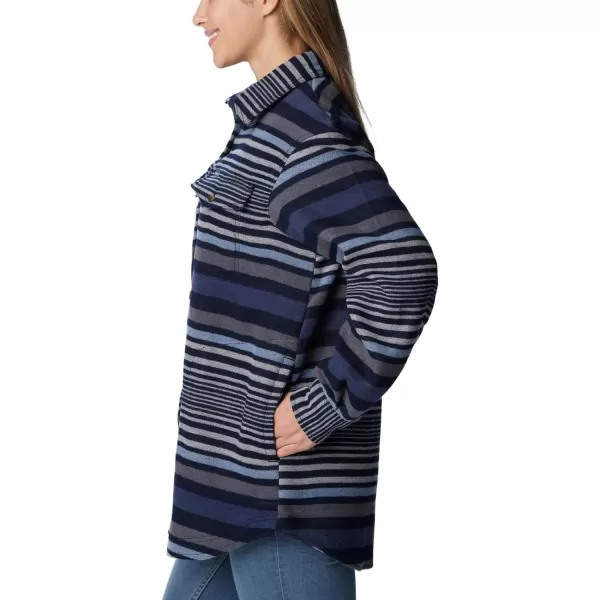 Columbia Womens Calico Basin Shirt JacketDark Nocturnal Stripe