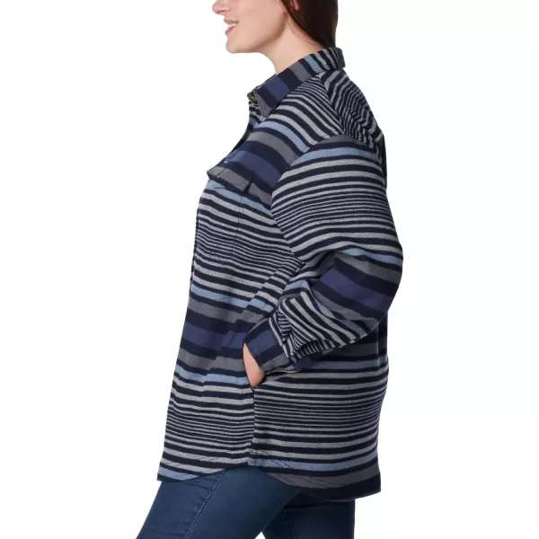 Columbia Womens Calico Basin Shirt JacketDark Nocturnal Stripe