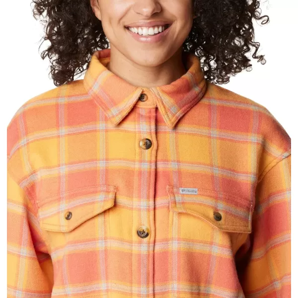 Columbia Womens Calico Basin Shirt JacketFaded Peach Buffalo Ombre