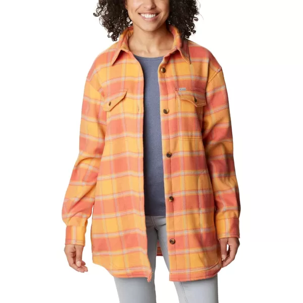 Columbia Womens Calico Basin Shirt JacketFaded Peach Buffalo Ombre