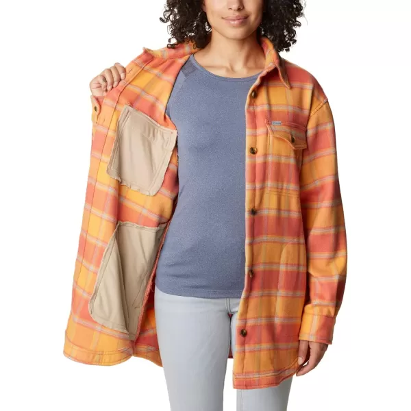 Columbia Womens Calico Basin Shirt JacketFaded Peach Buffalo Ombre