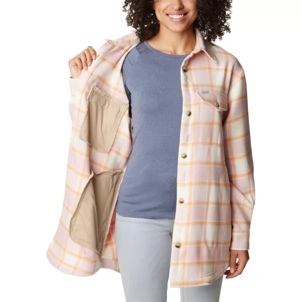 Columbia Womens Calico Basin Shirt JacketSunset Peach Buffalo Ombre