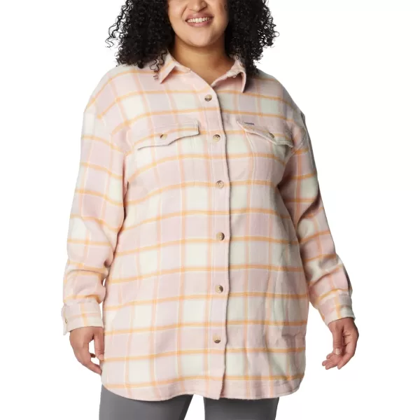 Columbia Womens Calico Basin Shirt JacketSunset Peach Buffalo Ombre