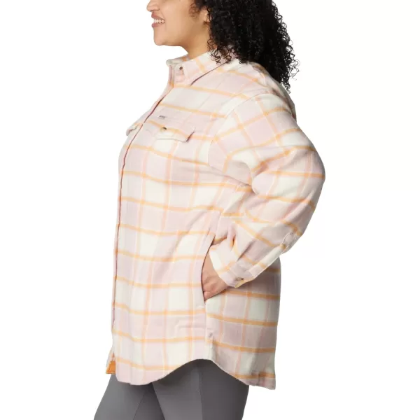 Columbia Womens Calico Basin Shirt JacketSunset Peach Buffalo Ombre