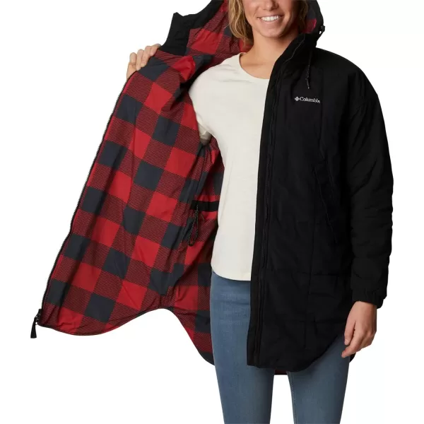 Columbia Womens Chatfield Hill Novelty JacketBlack Red Lily Check Print